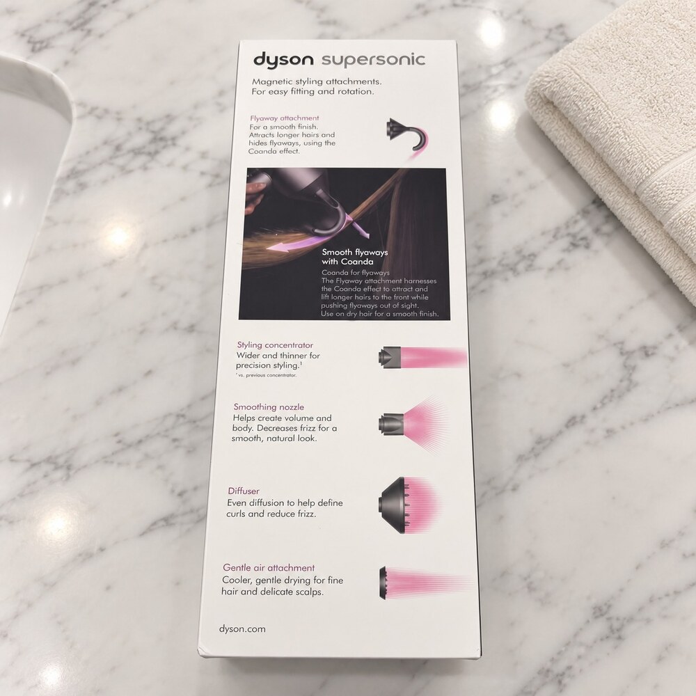 Dyson Supersonic Pink-Accent Hair Dryer with Box - Picture 7 of 10